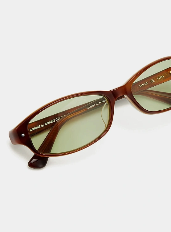 Очки Bonnie Clyde Coco Layered Brown & Green Tint