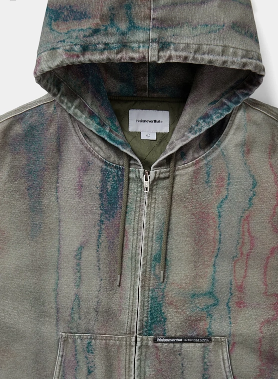 Бомбер thisisneverthat Blurred Jacket Olive