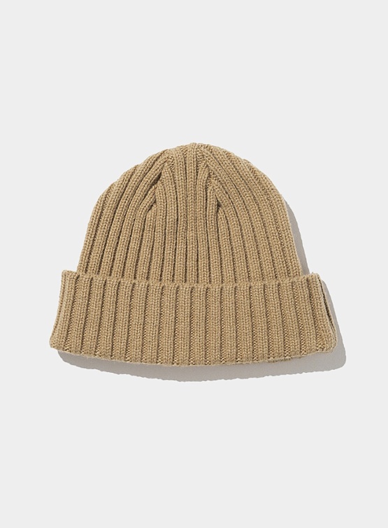 Шапка Uniform Bridge Wool Short Beanie Khaki Beige