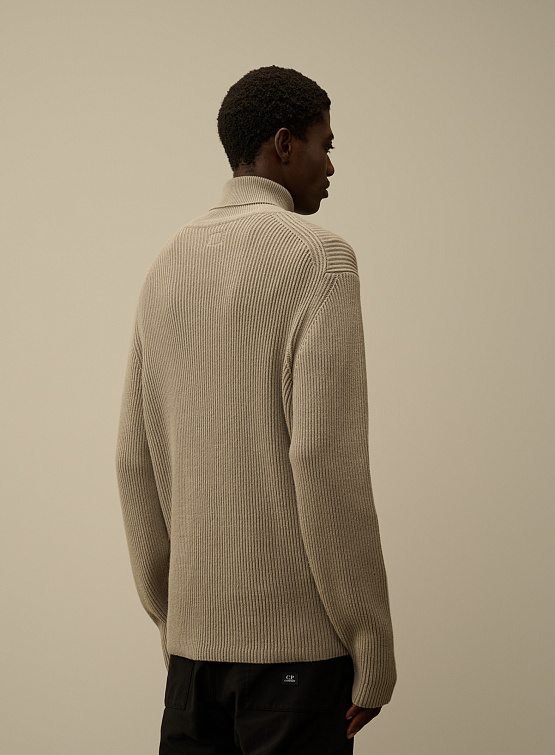 Свитер C.P. Company Full Rib Turtleneck Knit Vintage Khaki