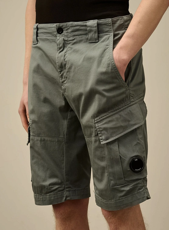 Шорты C.P. Company Stretch Sateen Cargo Stormy Weather
