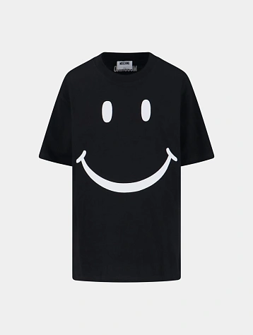 Женская футболка MOSCHINO Smiley Tee Black