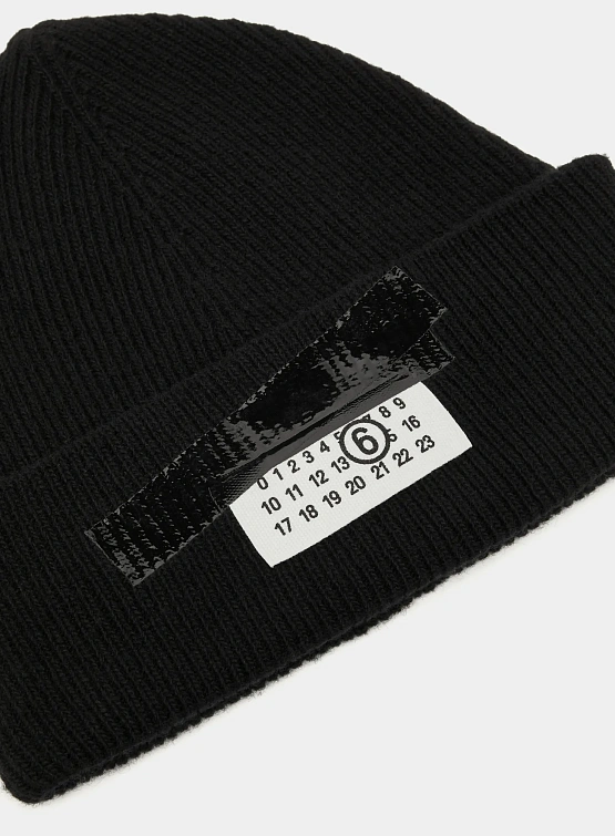 Шапка MM6 Maison Margiela Numeric Beanie Black