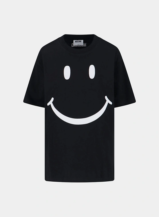 Женская футболка MOSCHINO Smiley Tee Black