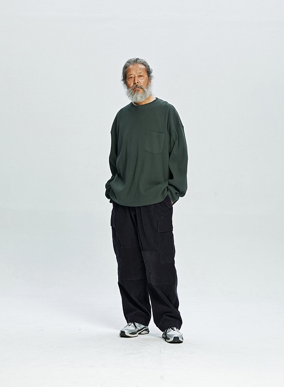 Лонгслив FrizmWORKS Oversized Waffle Olive