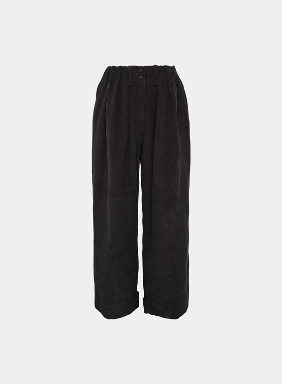 Женские брюки OPEN YY Corduroy Full Gather Blue