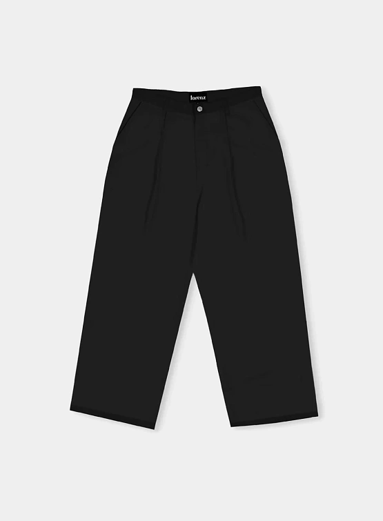 Брюки lorenz Uniform Pleated Wide Leg Pant Black