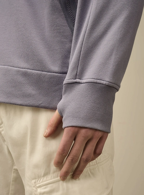Зип-худи C.P. Company Diagonal Raised Fleece Goggle Lavender Violet