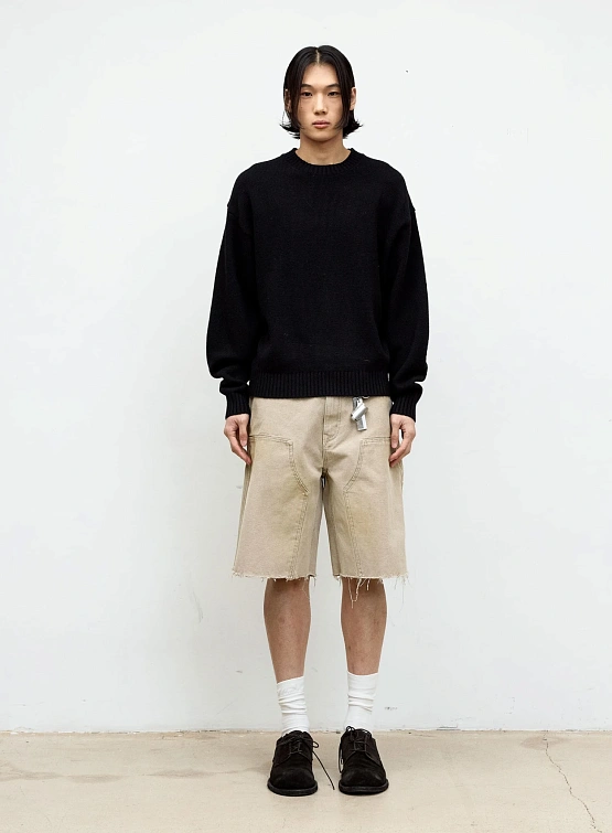 Свитер COOR Wool Cropped Crewneck Sweater Black