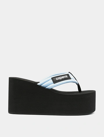 Женские сандалии Coperni Branded Wedge Black/Blue