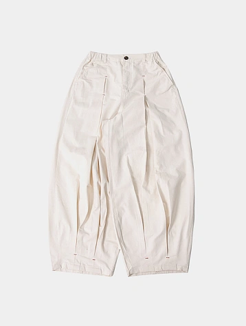 Брюки ANGLAN Unbalance Long Tuck Balloon Pants Ivory