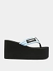 Женские сандалии Coperni Branded Wedge Black/Blue