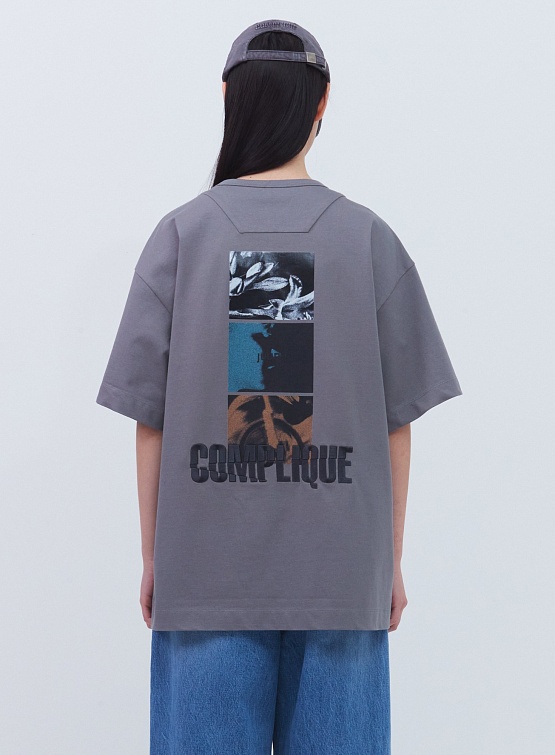 Женская футболка JUUN.J COMPLIQUE Graphic Gray