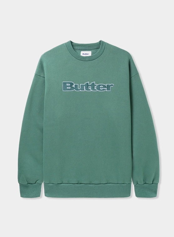 Свитшот Butter Goods Cord Logo Crewneck Jungle Wood