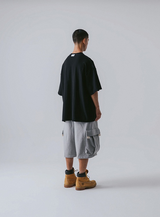 Футболка ANGLAN Pigment Cracked Graphic Half Tee Black