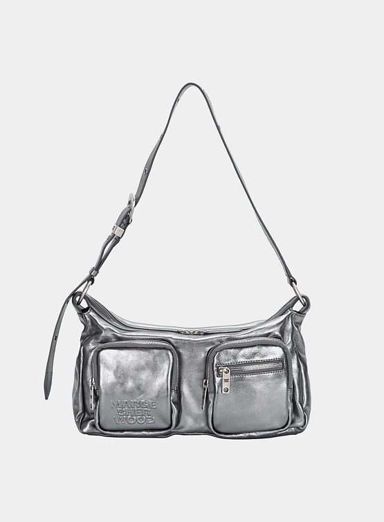 Сумка MARGESHERWOOD Outpocket Hobo Metallic Grey