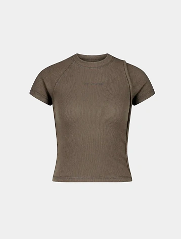 Женская футболка Ottolinger Deconstructed Rib Sand