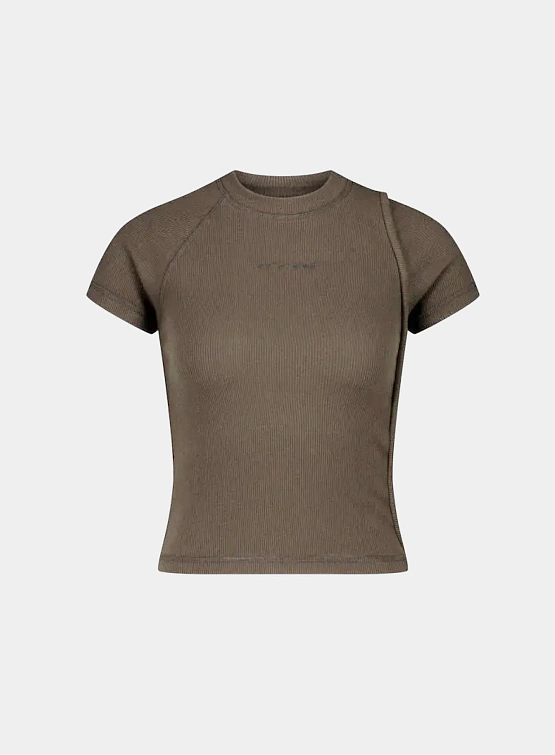 Женская футболка Ottolinger Deconstructed Rib Sand