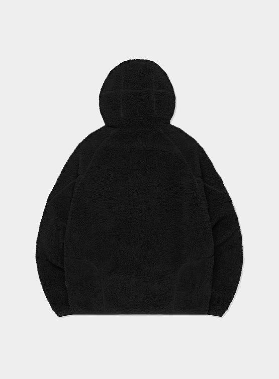 Двусторонняя флисовая куртка LMC Italic Boa Fleece Rvsb Hooded Jacket Black