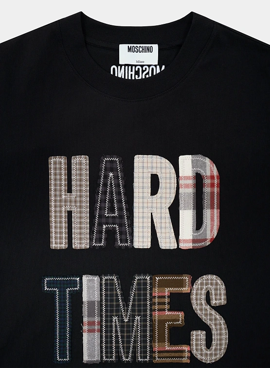 Женская футболка MOSCHINO Hard Times Black