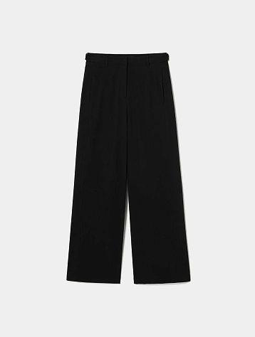 Брюки JUUN.J Buckle Detail Cotton Pants Black