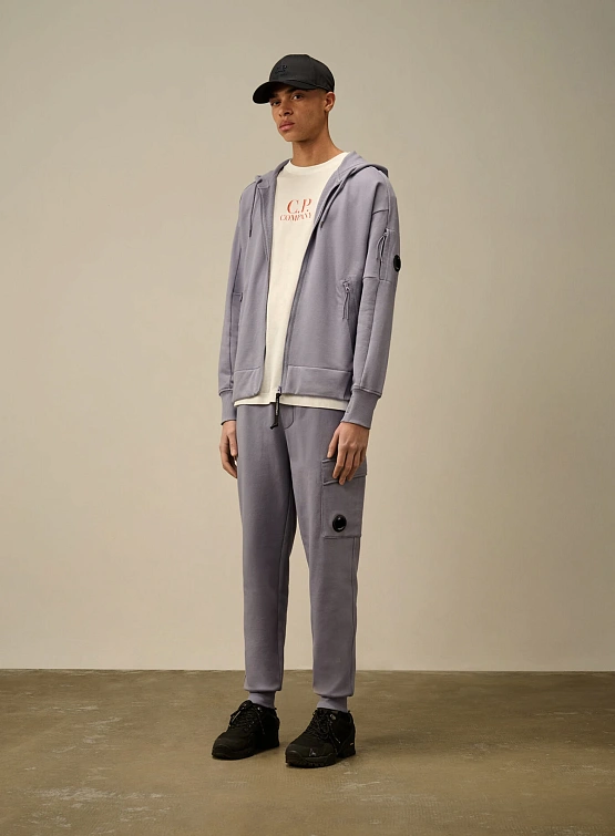 Зип-худи C.P. Company Diagonal Raised Fleece Lavander Violet