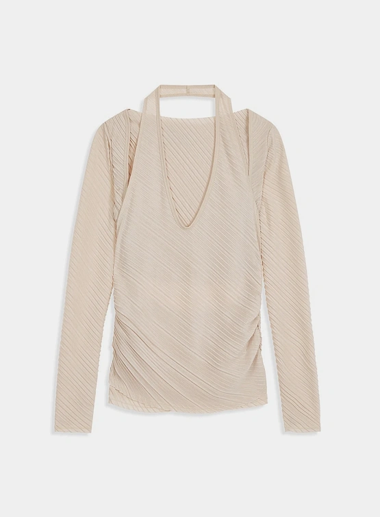 Женский топ OPEN YY Pleats Convertible Cream