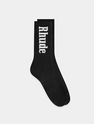 Носки RHUDE Vertical Logo Black/White