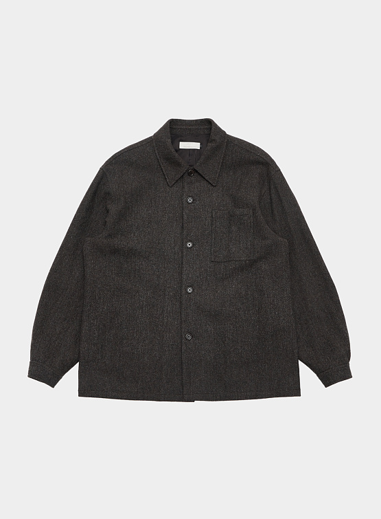 Овершот AMOMENTO Wool Shirts Dark Brown