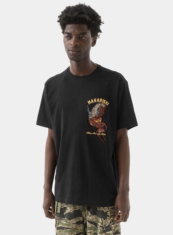 Футболка MAHARISHI 6100 Tour Tiger Dragon Black