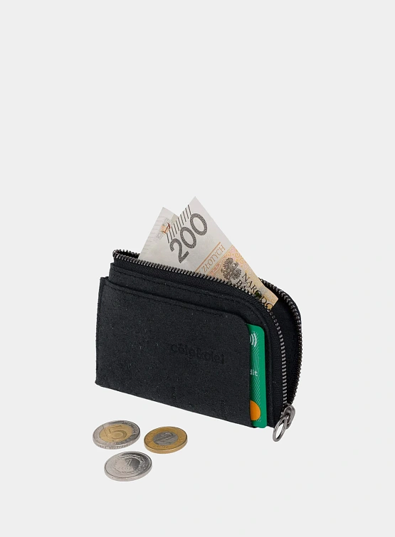 Кошелек COTE&CIEL Wallet & Purse Zippered Leather Black