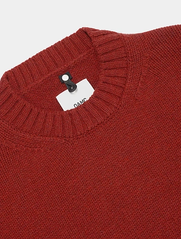 Свитер OAMC Round Neck Collar With Logo Bordeaux