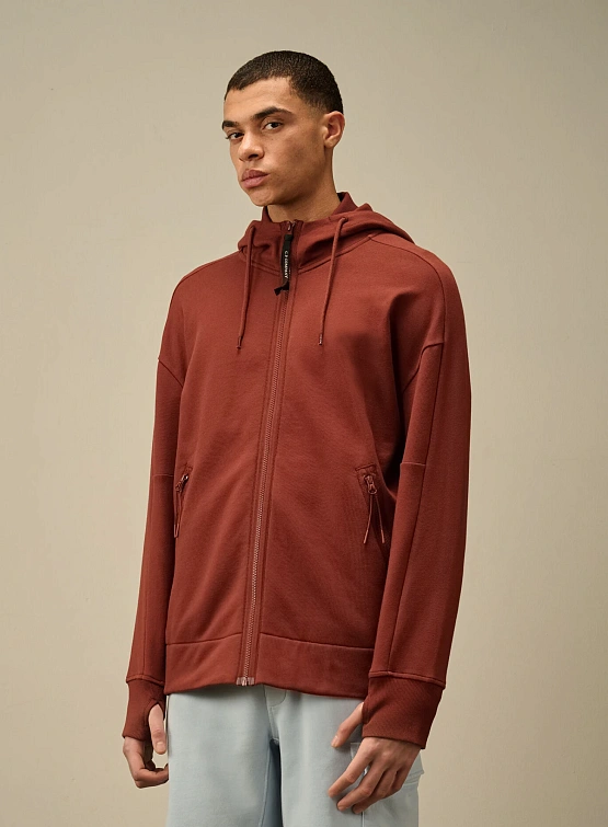 Зип-худи C.P. Company Diagonal Raised Fleece Goggle Sable