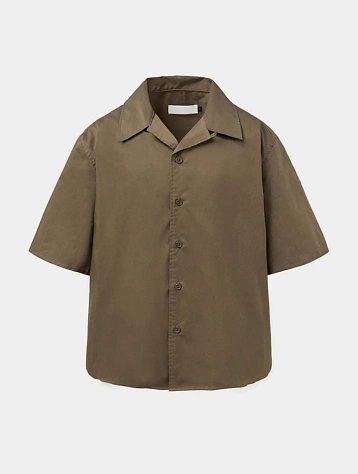Рубашка AMOMENTO Open Collar Half Brown