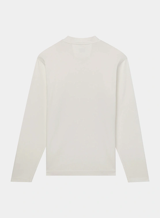 Лонгслив C.P. Company 1020 Jersey Logo Gauze White