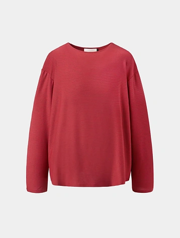 Лонгслив AMOMENTO Stripe Boat Neck Red