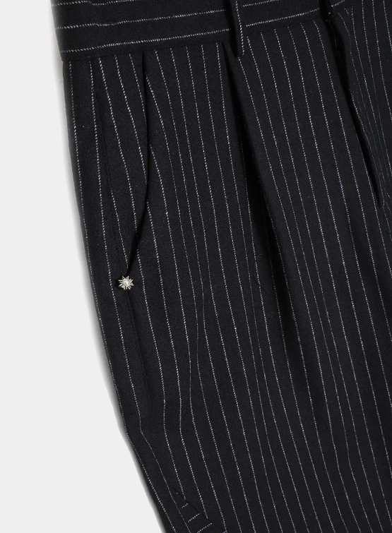 Брюки Jungles Jungles Pinstripe Slant Black