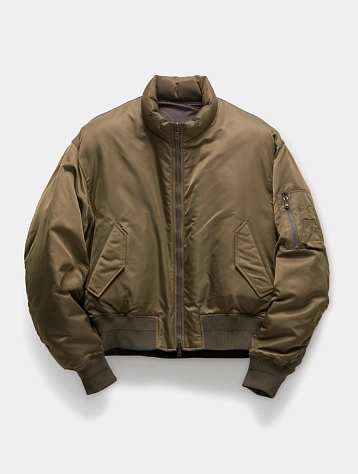 Пуховик COOR Stand Collar Neck Down Puffer Olive Khaki