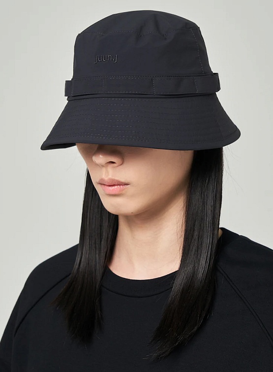 Панама JUUN.J Nylon Bucket Hat Grey