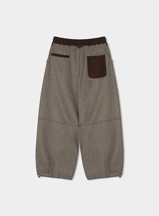 Брюки ANGLAN Droopy Wool Balloon Pants Brown