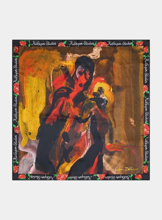 Платок KidSuper Women Figure Oil Painting Silk Multi