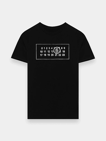 Женская футболка MM6 Maison Margiela Numeric T-Shirt Black