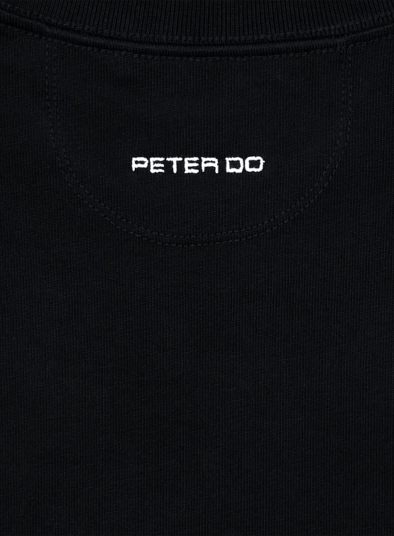 Женская футболка Peter Do Creased Oversized Tee Black