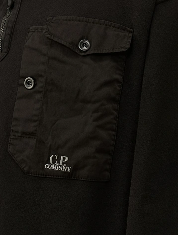 Халф-зип C.P. Company Cotton Fleece Mixed Black