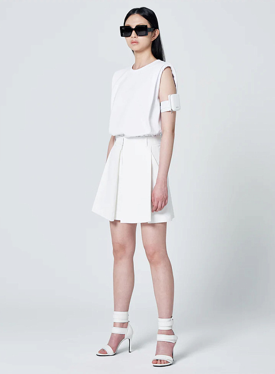 Женский топ JUUN.J Basic Shoulder Pad Sleeveless White