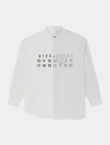 Рубашка MM6 Maison Margiela Stripes Grey White