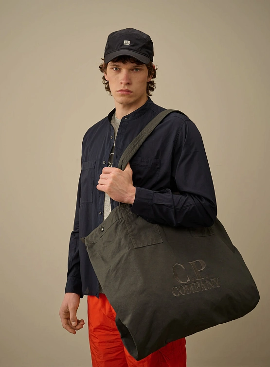 Тоут C.P. Company Twill Left Hand Logo Smoked Pearl