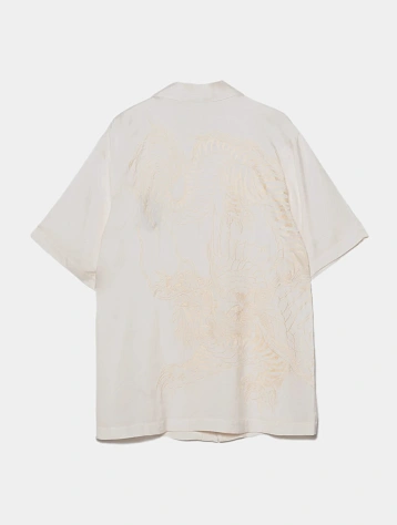 Рубашка MAHARISHI 6098 Tiger Dragon Camp Collar Ecru