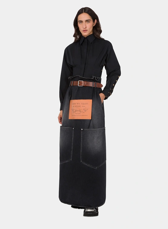 Женская юбка MOSCHINO Denim Skirt Black