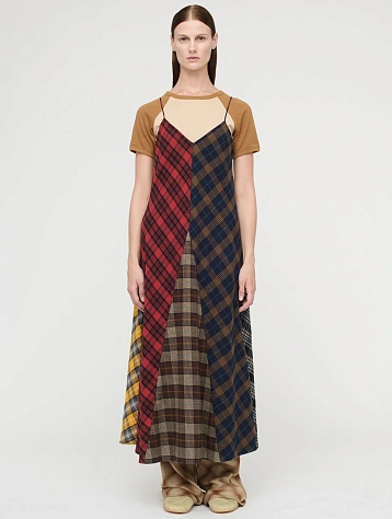 Женское платье Song for the Mute Bias Slip Tartan Multi